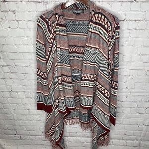 Almost Famous Boho Fringe Hem Open Cardigan XL CLOSET CLEAR OUT